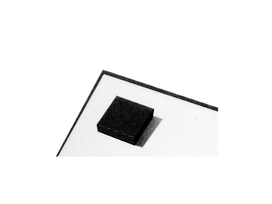 Gummifod - Sort selvklæbende 10x10x3,5mm (12 stk.)