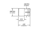 Linse/holder til 5mm LED - Gul, Rund (Ø7,1mm)