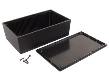 ABS plastkabinet - Sort (160x95x55mm)