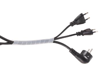 Spiral kabelsamler - 10m / Ø10mm (transparent hvid)