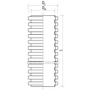 Flexrør 50 / 40mm rillet / glat - pr. meter