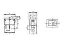 Vippekontakt - 1P ON-ON, spadeterminaler, 3A-250V, SORT