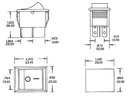 Vippekontakt - 2P ON-ON 10A / 250V rød
