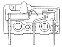 Mikroswitch m. kort arm - 3A/250V, ON-(ON) SPDT, printben