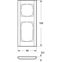 LK Fuga ramme Softline 68 2½m - lysegrå