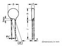 Varistor (VDR) - 14VAC / 18VDC, 22V (7,5mm) Type 14D220