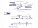Metalfilmmodstand - 150kOhm / 0,25W (1%)