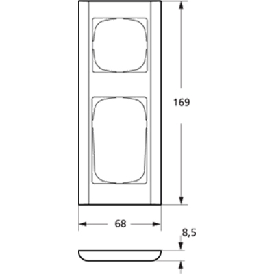 LK Fuga ramme Softline 68 2½m - hvid
