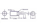 2,2uF / 350V lodret elektrolyt