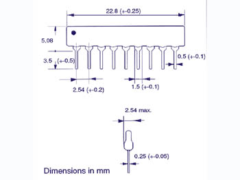 Modstandsnetværk 8x100ohm (1 fælles)
