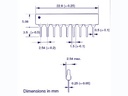 Modstandsnetværk 8x100ohm (1 fælles)