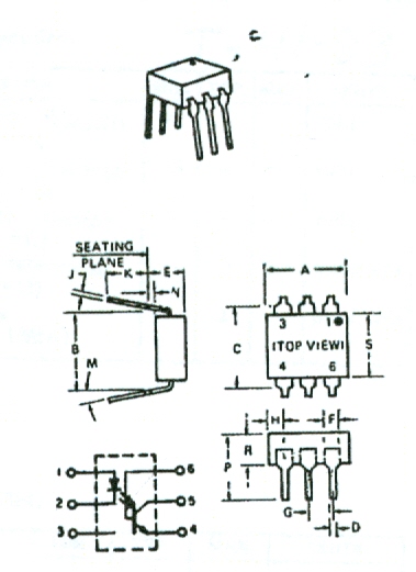 GFH600 Optokobler - 1 kanal, 70V, fototransistorudg. (DIP6)