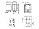 JQX-13F Heavy duty relæ - 230VAC / 10A, 2 x omskifter (DPDT)