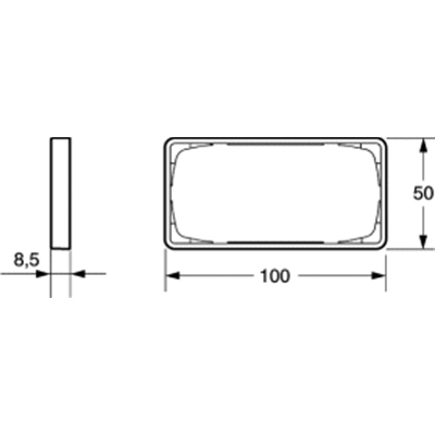 LK Fuga ramme Baseline 50 2m vandret - stålmetallic