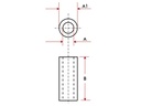 Afstandsstykke - 10mm aluminium (M3)