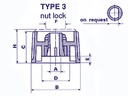Drejeknap til 6mm D-aksel - Ø36mm, Grå (Type 3)