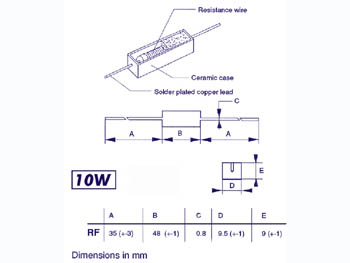 Metalfilm modstandssikring - 1/2W 100ohm