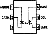 4N35 Optokobler - 1 kanal, 30V (DIP6)
