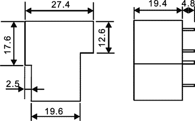 Heavy duty relæ - 12Vdc, 250Vac / 30A (SPST-NO)