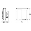 Opus 74 jalousiafbryder - lysegrå