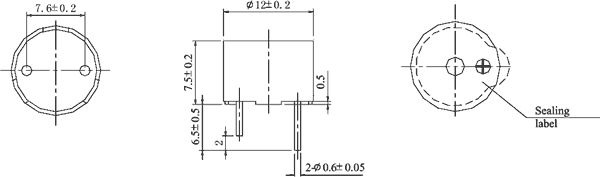 Mikro-summer - 3V (2-5V) 30mA, 82dB, printben
