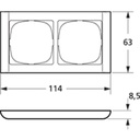 LK Fuga ramme Softline 63 2m vandret - hvid