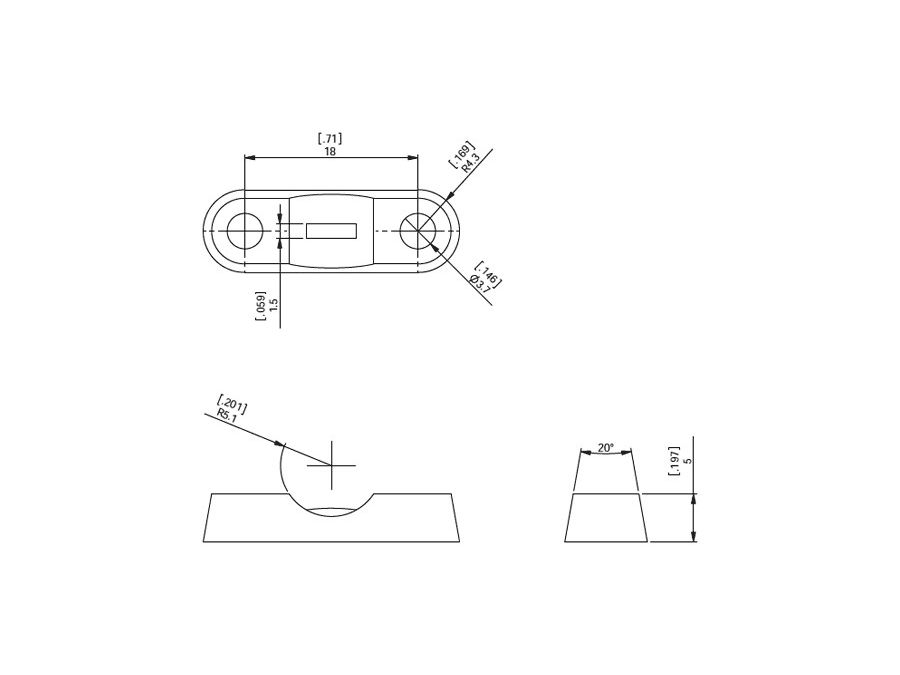 Kabelholder til skruemontering