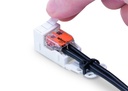 Mont.holder 221-serie klemmemuffe, lodret, snap-in, Sort
