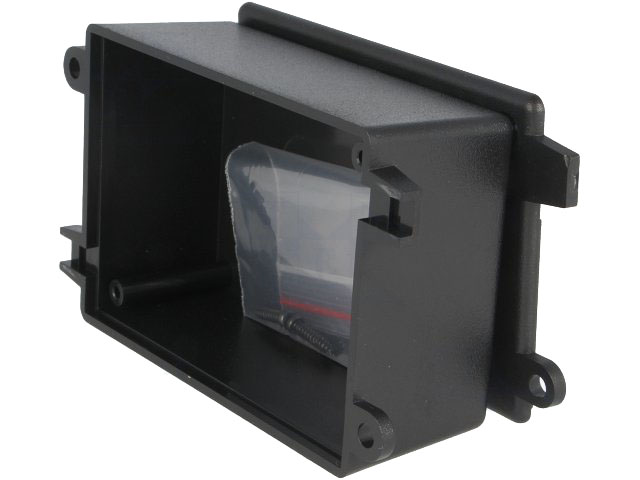 G1019 plastkabinet - Sort m. flanger (57x82x33mm)