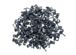 Kabelsøm-clips - Flad 3x4mm, Grå (100 stk. box)