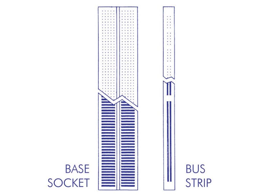 Loddefri forsøgsbord (Breadboard) - 640 huller