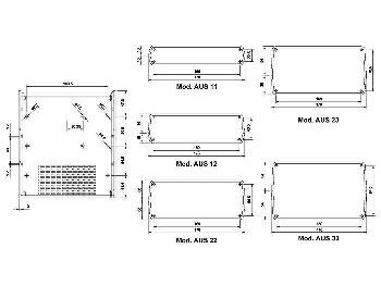 TEKO kabinet AUS 22 - Sort (178x198x72mm)
