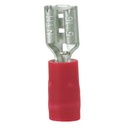 Isoleret spademuffe 0,5-1,5 mm² rød 6,3x0,8 mm. - 1 stk.