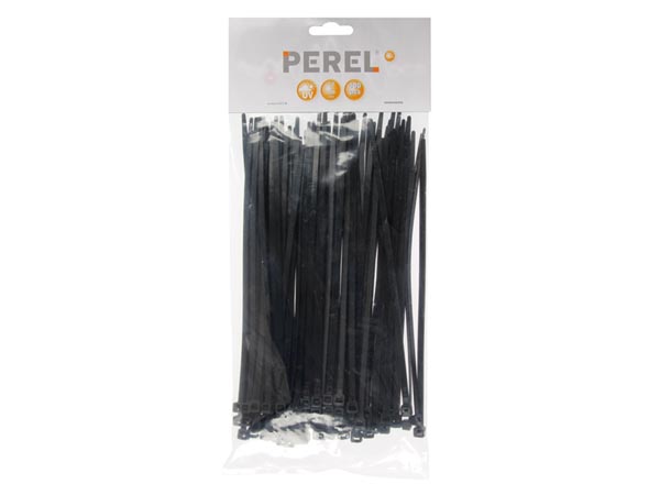 Kabelstrips - 4,8x200mm, Sort (100 stk.)