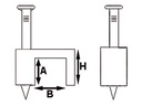 Kabelsøm-clips - Flad 3x4mm, Hvid (100 stk. box)