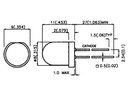 8mm LED - Rund, GRØN diffus (12,5mcd)