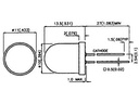 10mm LED - Rund, GUL diffus (70mcd 50°)