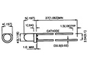 3mm LED - Selvblinkende RØD diffus, 9V (3,2mcd 60°)
