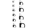 Kabelsøm-clips - Rund Ø5-7mm, Sort (100 stk. box)