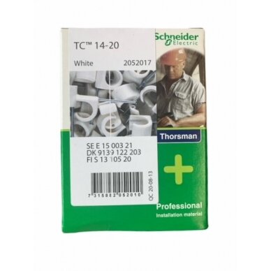 Kabelsøm-clips - Rund Ø14-20mm, Grå (100 stk. box)