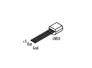 LM35DZ Temperatursensor - 0 til 100°C (TO92)