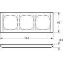 LK Fuga ramme Softline 63 3m vandret - stålmetallic
