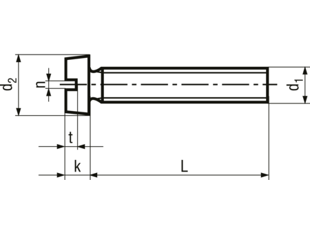 Maskinskrue, cylindrisk - M4x14mm, ligekærv (50 stk.)