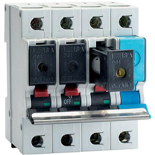 TYTAN I GRUPPEAFB 2-16A 3P+N - sikringsskuffer medfølger ikke