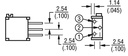 Multiturn trimmepotmeter - 50kOhm lineær, 500mW ±10% (TZ)
