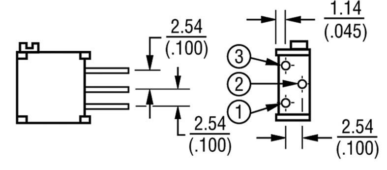 Multiturn trimmepotmeter - 20kOhm lineær, 500mW ±10% (TZ)