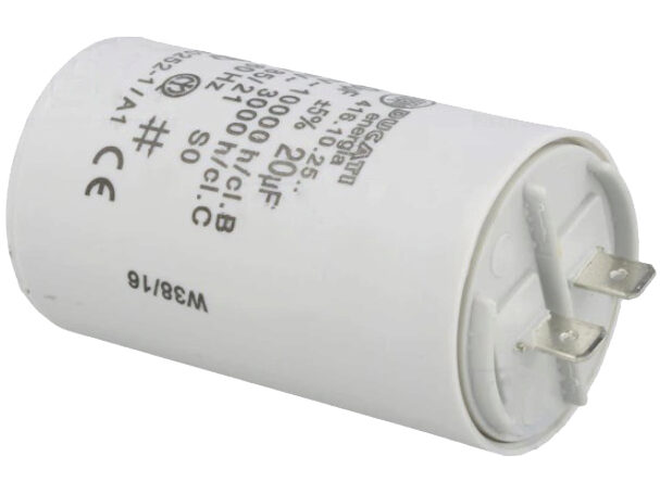MOTOR kondensator - 20uF / 475V, Spadestik