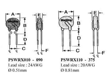 PTC genskabende sikring - 0,5-1,0A / 60VDC