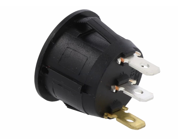 Vippekontakt - 1P OFF-ON, 20A/14Vdc, RØD LED (Ø20mm hul)