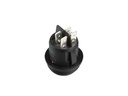 Vippekontakt - 2P OFF-ON, 20A 12Vdc Grøn LED, IP65 (Ø20,2mm)